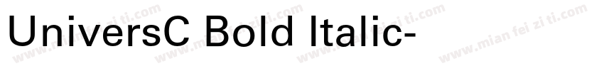 UniversC Bold Italic字体转换